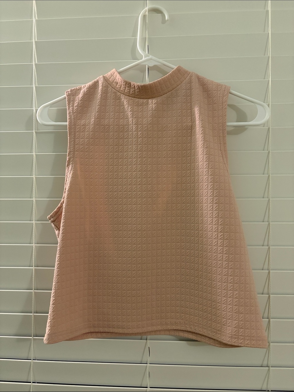 New Look Blush Pink Sleeveless Mock Neck Tank
